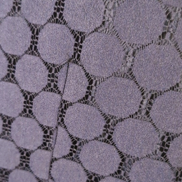 Adrianna Papell Navy Blue & Coral Pink Sheath Dot Retro Mod Dress Size 14 - Picture 16 of 16